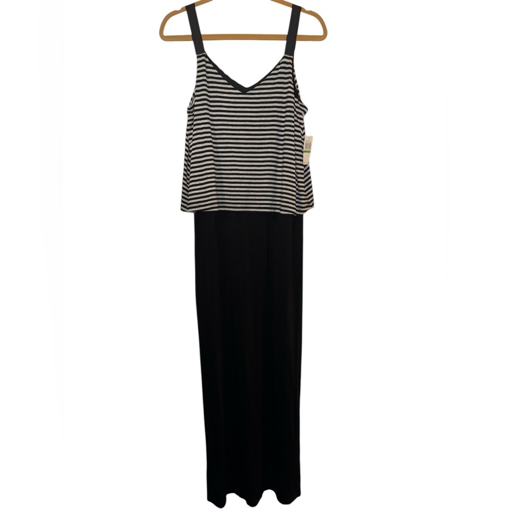Spense Black Lined Maxi Dress, Size Large, NWT